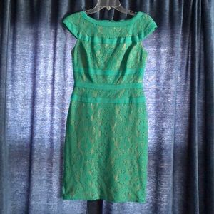 Adriana papell teal dress